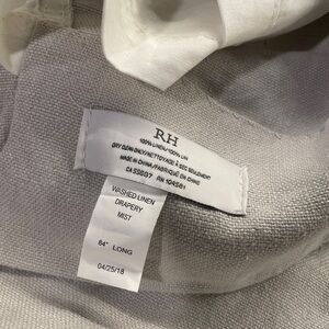 Restoration Hardware Gray Linen Drapery Panel Set of 2